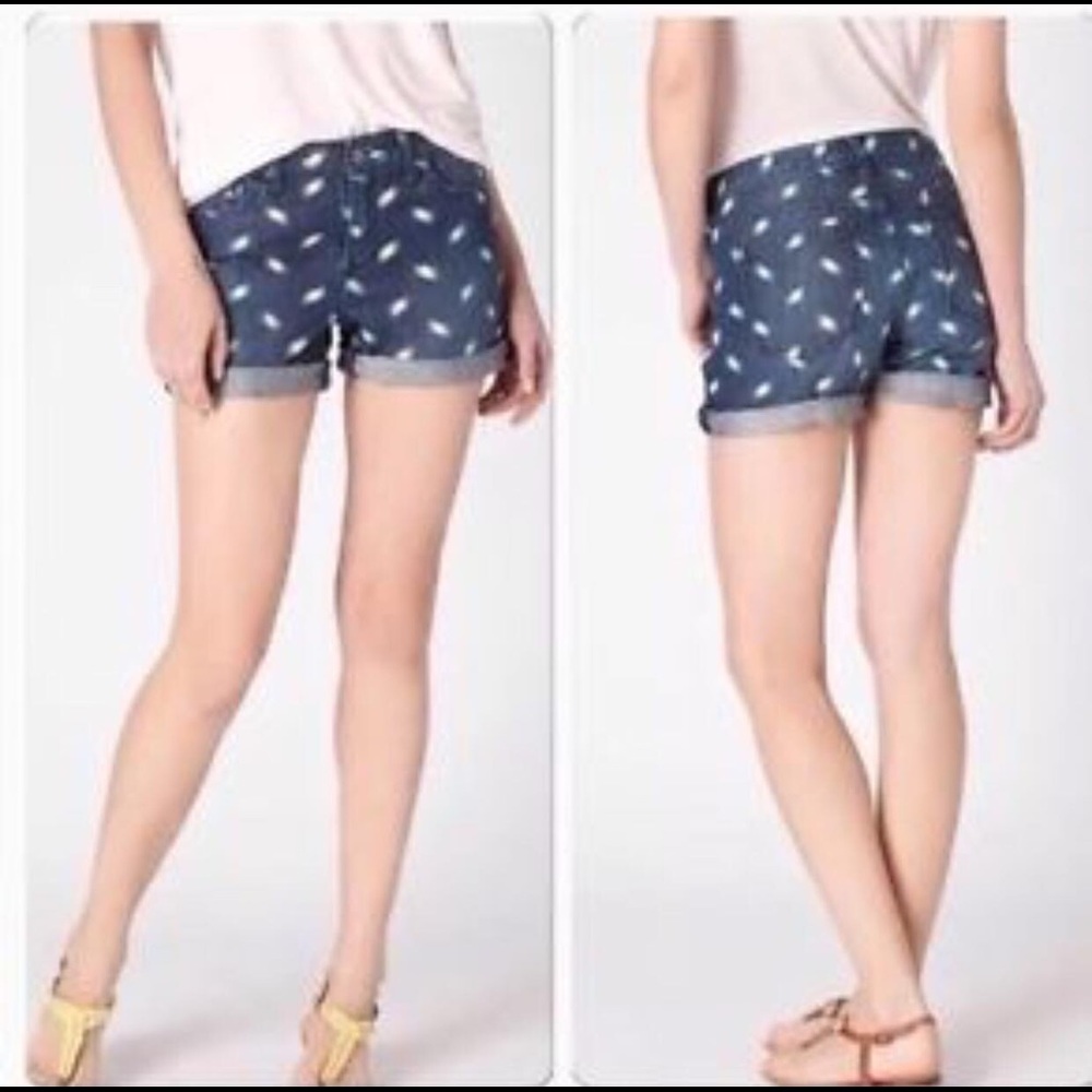 Anthropologie Pilcro Stet ikat print denim shorts
